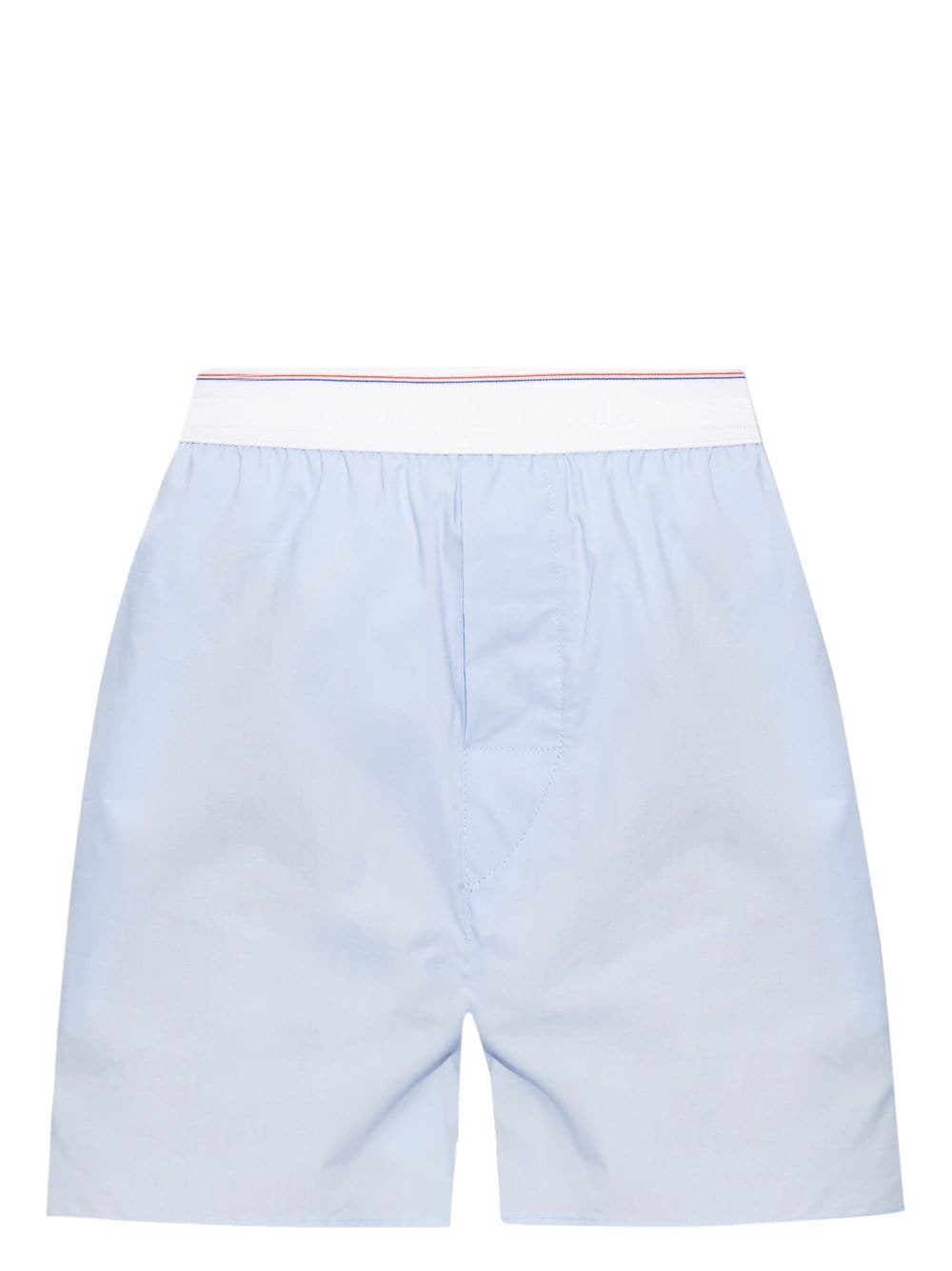 Alexander Wang Logo-waistband Cotton Shorts In Blue