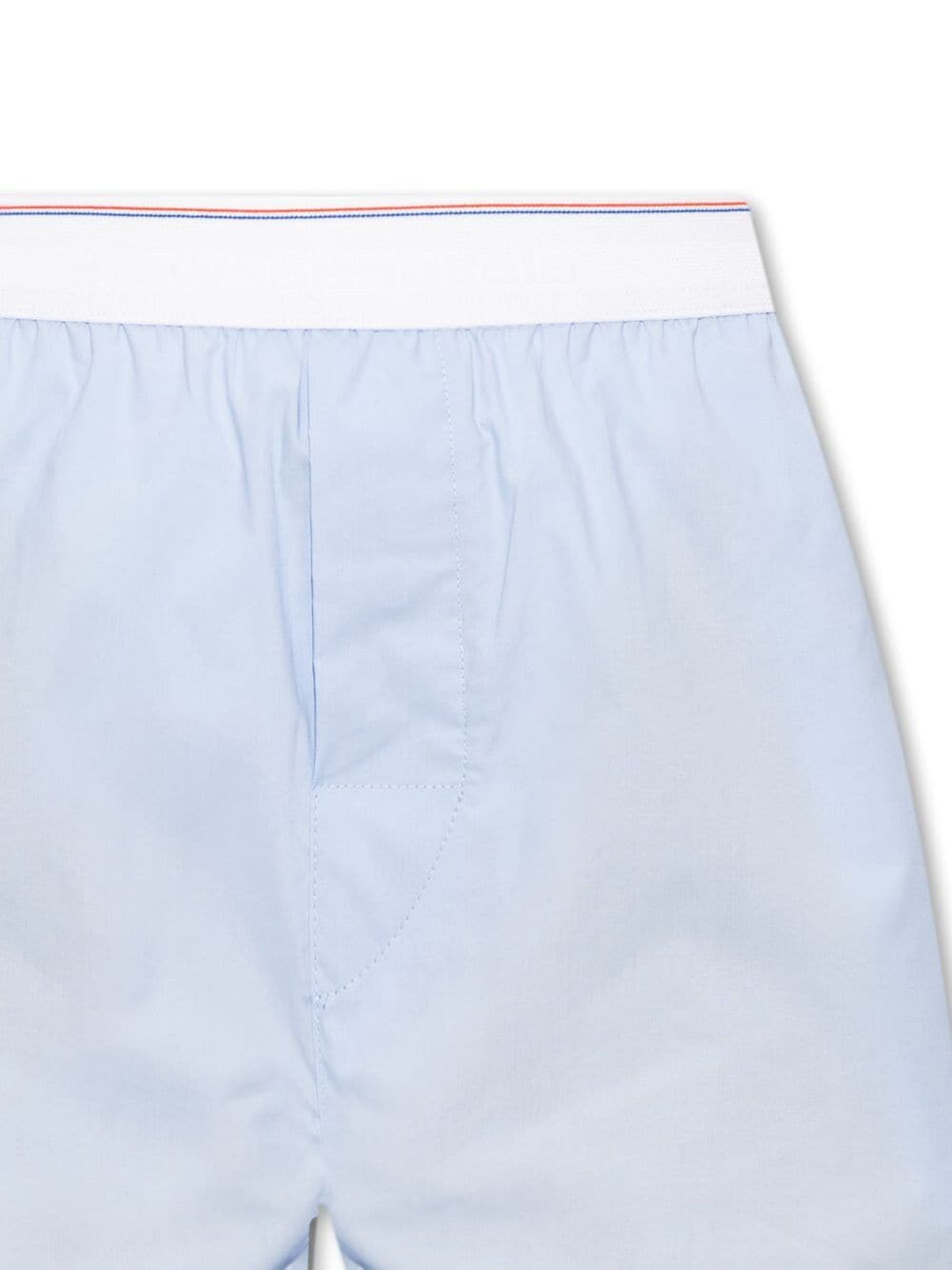 Shop Alexander Wang Logo-waistband Cotton Shorts In Blue