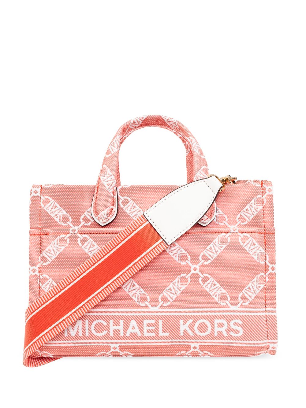 Michael Kors small Gigi jacquard tote bag Roze
