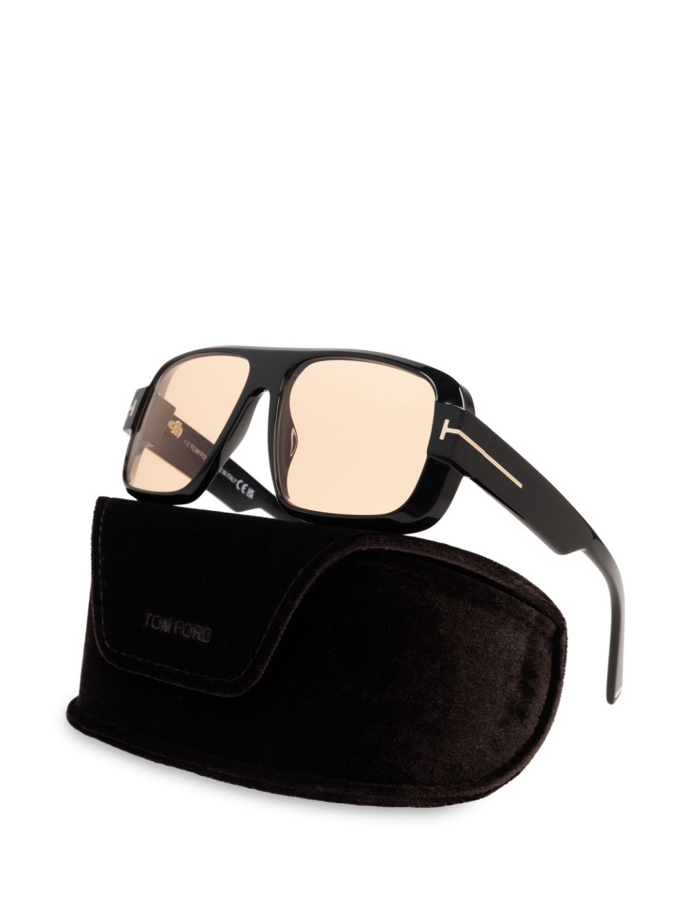 TOM FORD Eyewear Turner zonnebril met vierkant montuur Zwart