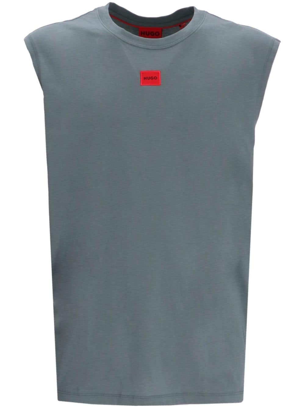 Hugo Dankto241 Cotton T-shirt In Grey