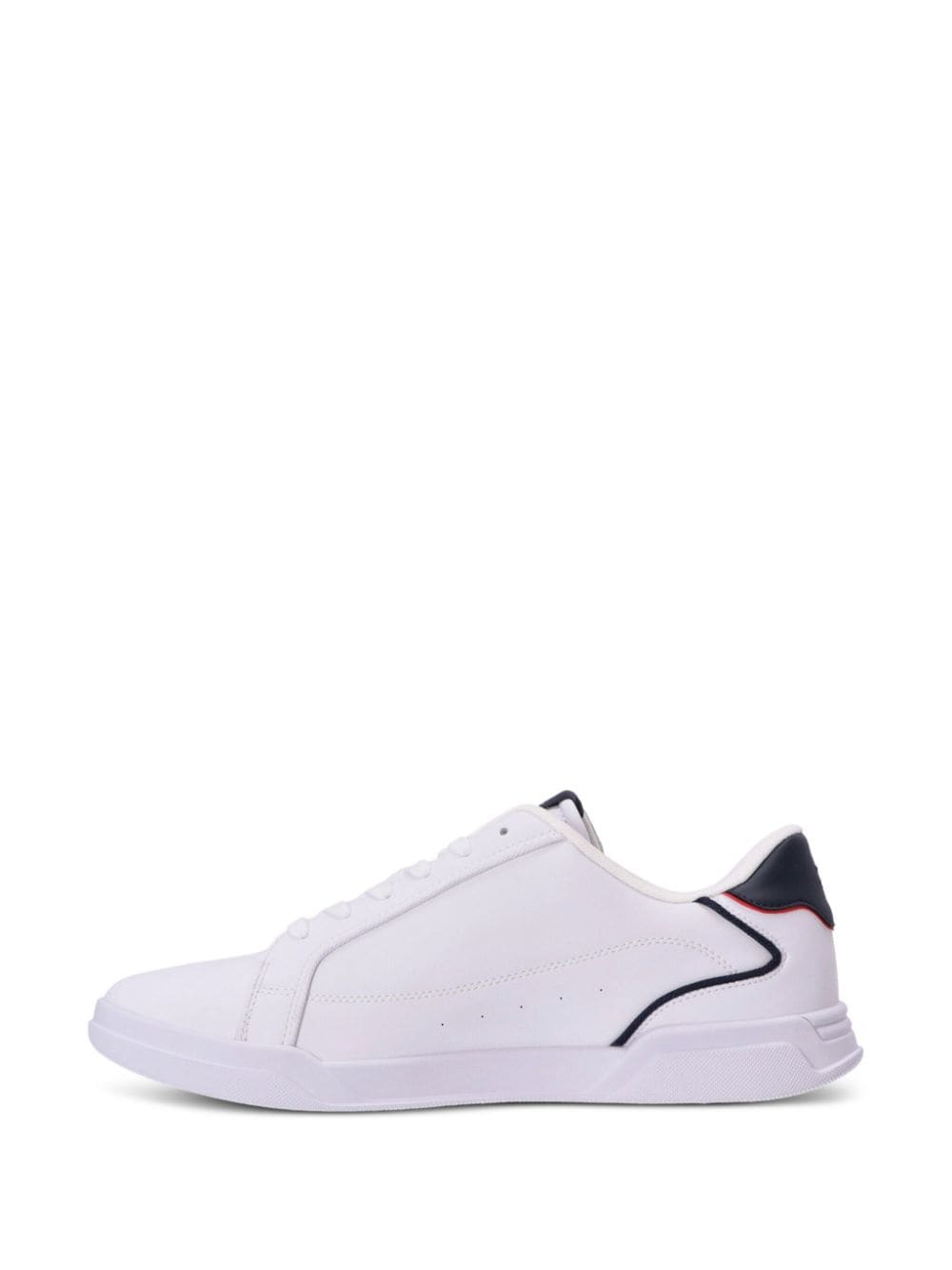 Shop Tommy Hilfiger Contrasting Low-top Sneakers In White