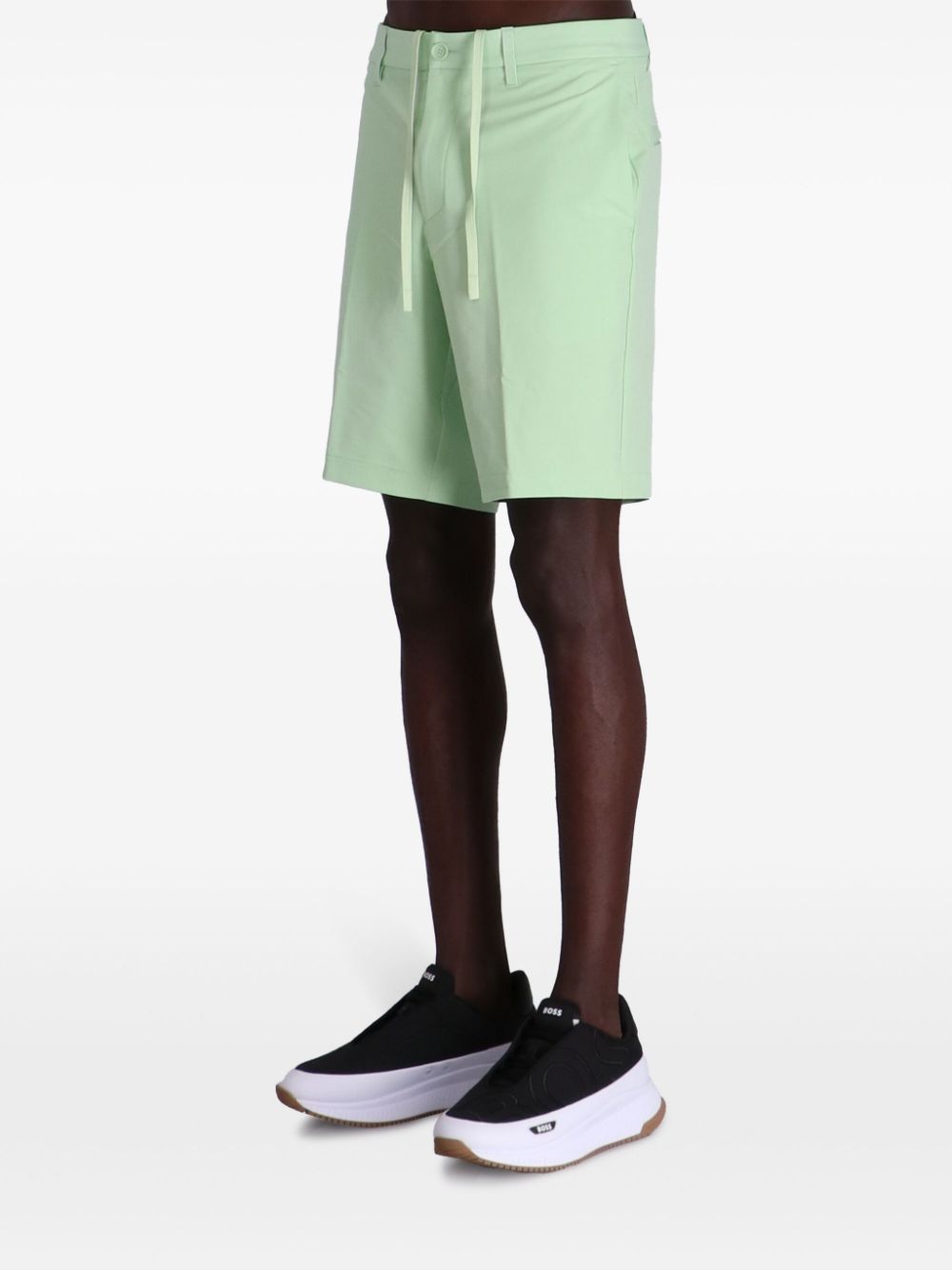 BOSS Slim-fit shorts Groen