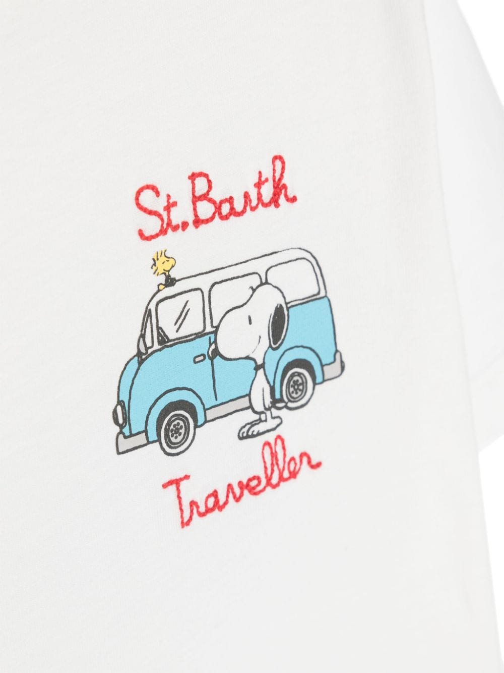 Shop Mc2 Saint Barth X Peanuts™ Snoopy Van-print T-shirt In White