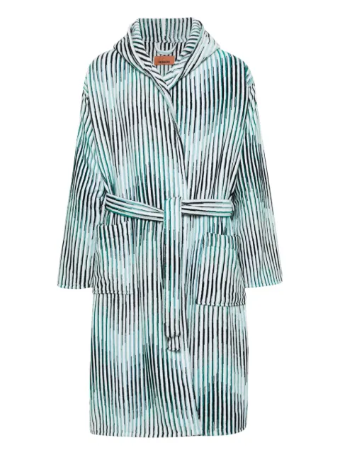 Missoni Home zigzag ribbed bath robe 