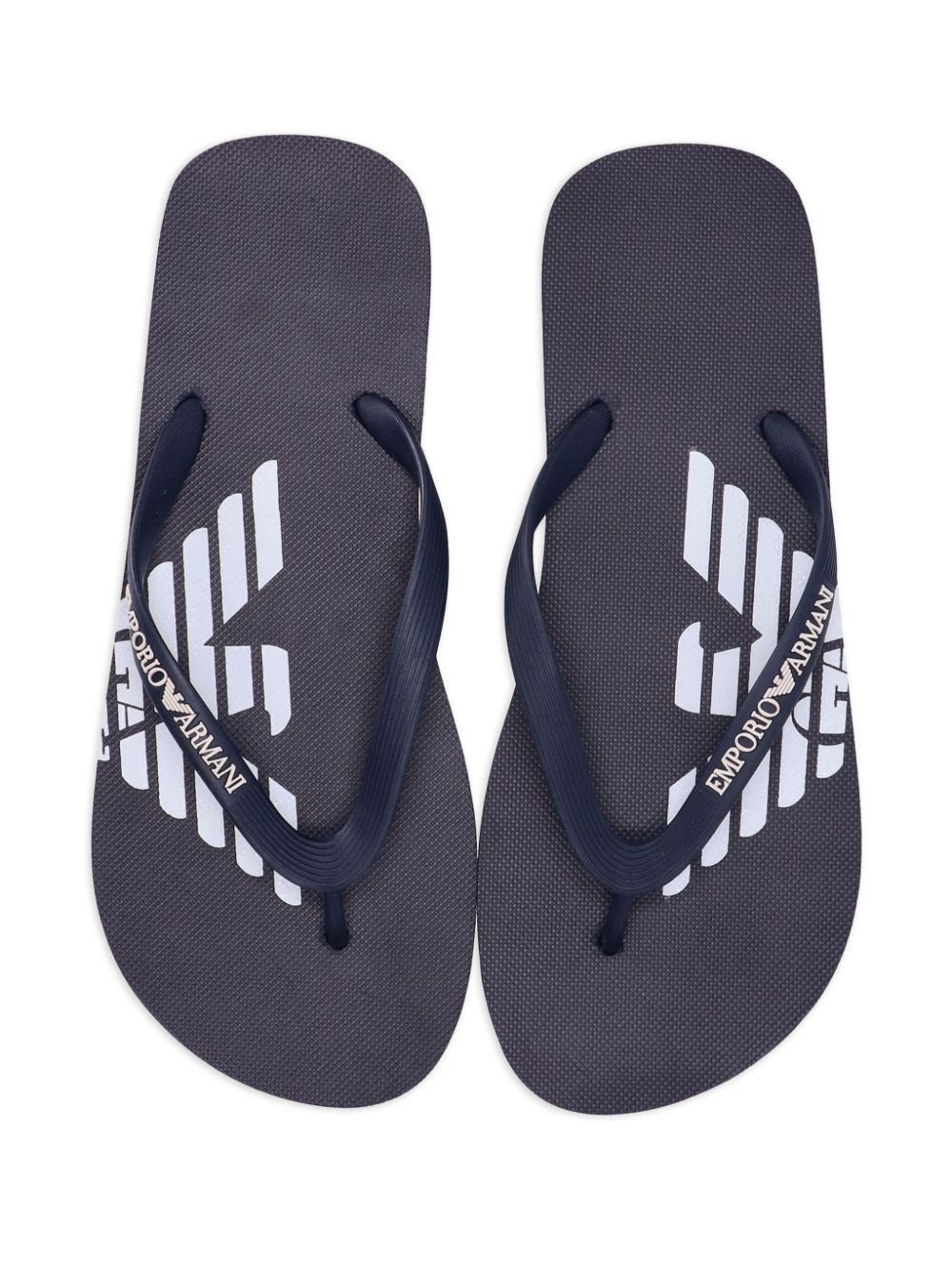 Shop Emporio Armani Logo-print Flip Flops In Black