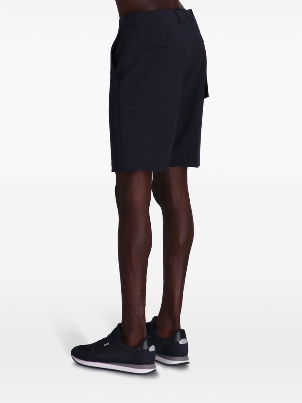Shop Hugo Boss S-commuter Slim-fit Shorts In Blue