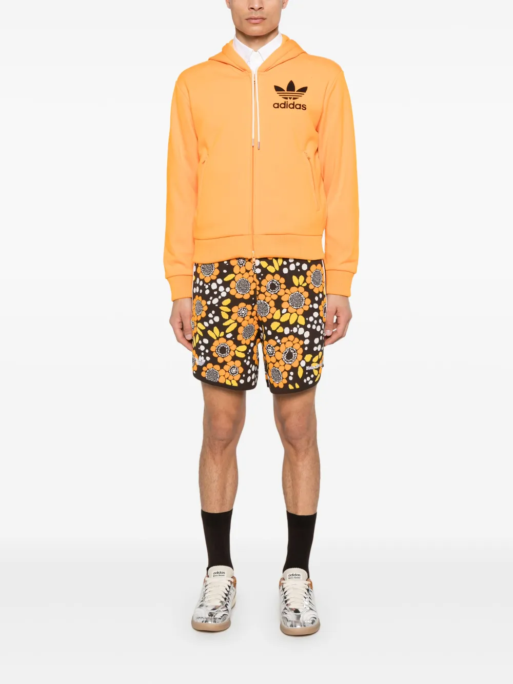 Adidas Shorts met bloemenprint - Bruin