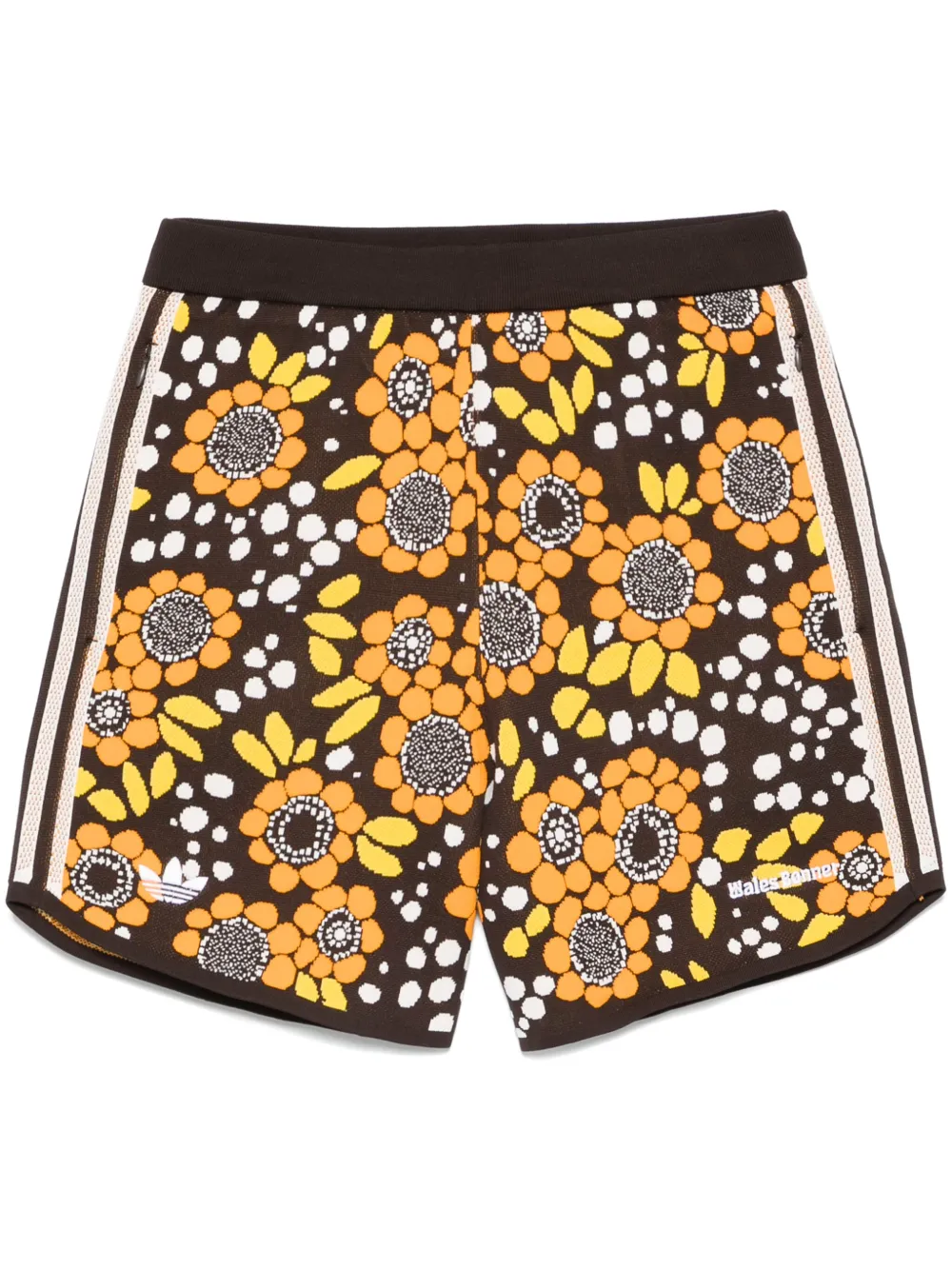 floral knit shorts