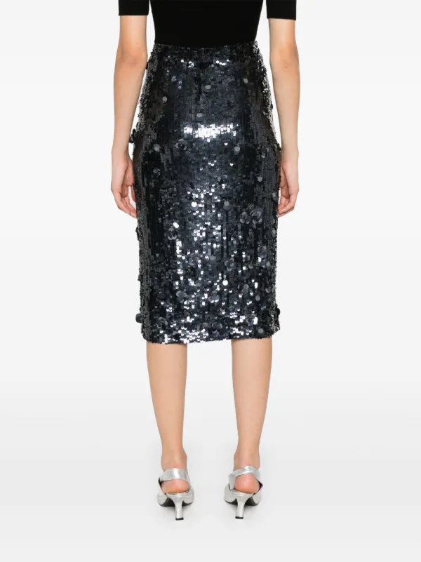 ワンピース PAROSH Women Mid Skirts D731358PIMPY 012 BLU BLUE P.A.R.O.S.H. Sequined Midi Skirt | Blue | FARFETCH