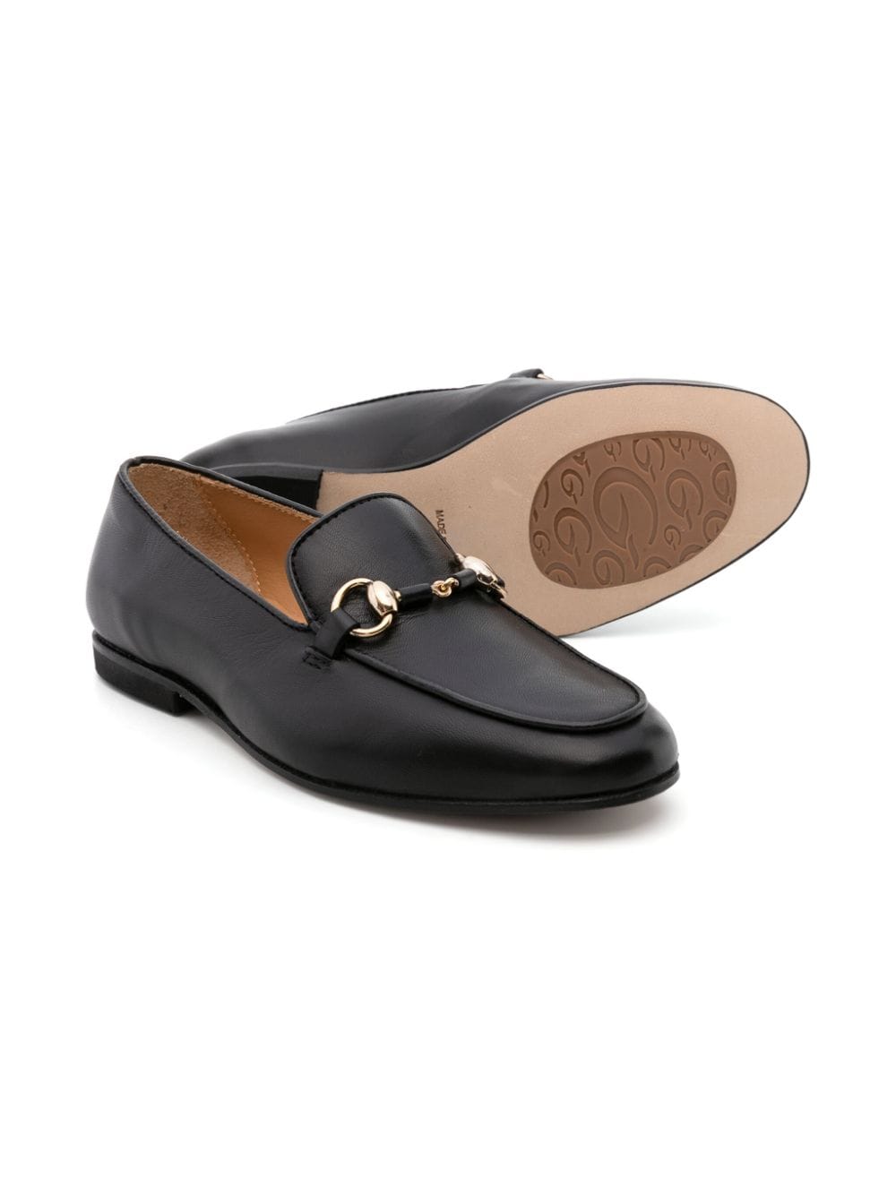 Shop Gallucci Horsebit-detail Leather Loafers In Black