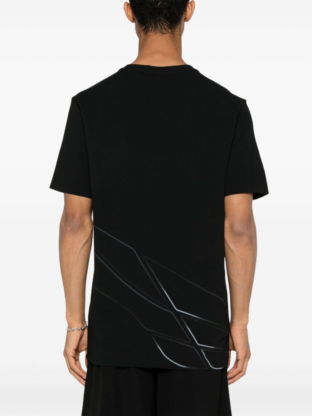 BOSS T-shirt met abstracte print Zwart