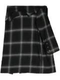 marina yee Birkin plaid wool skirt - Grey
