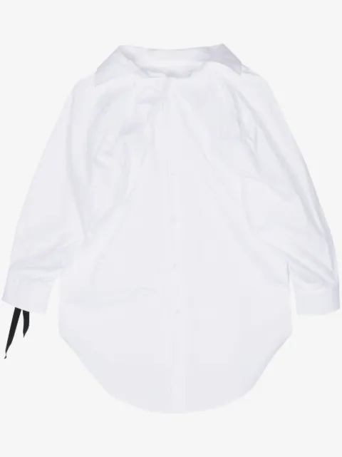 marina yee draped cotton-poplin shirt