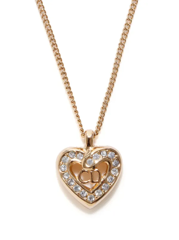 Dior heart necklace discount