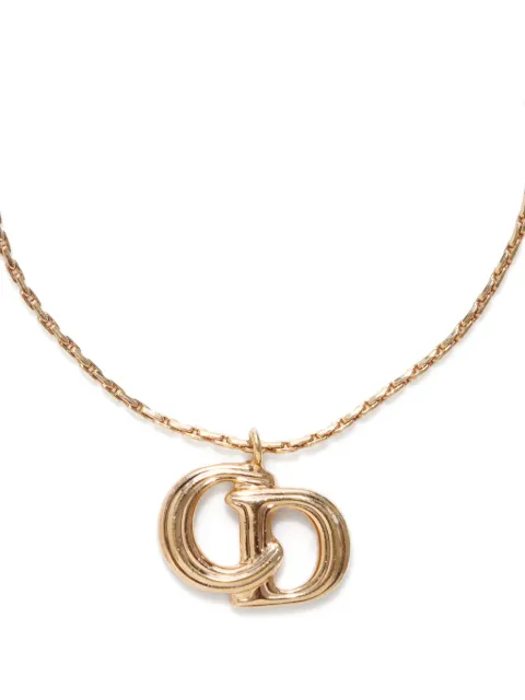 Christian Dior Pre-Owned pulsera bañada en oro con dije CD