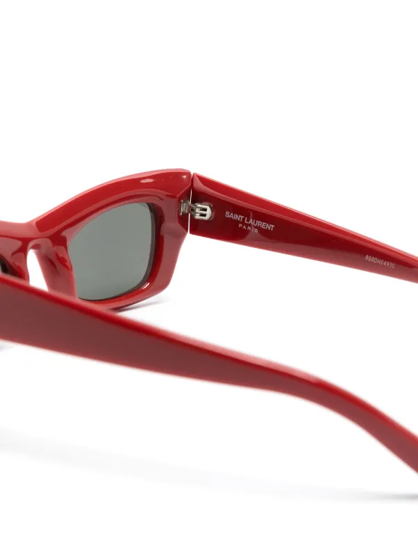 Saint Laurent Eyewear cat-eye Sunglasses | Red | FARFETCH OM display picture 2