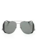 Saint Laurent Eyewear Leon pilot-frame sunglasses - Silver