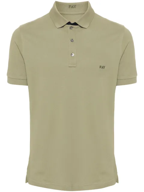 Fay playera tipo polo de piqué con logo bordado