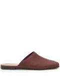 12 STOREEZ square-toe leather mules - Brown