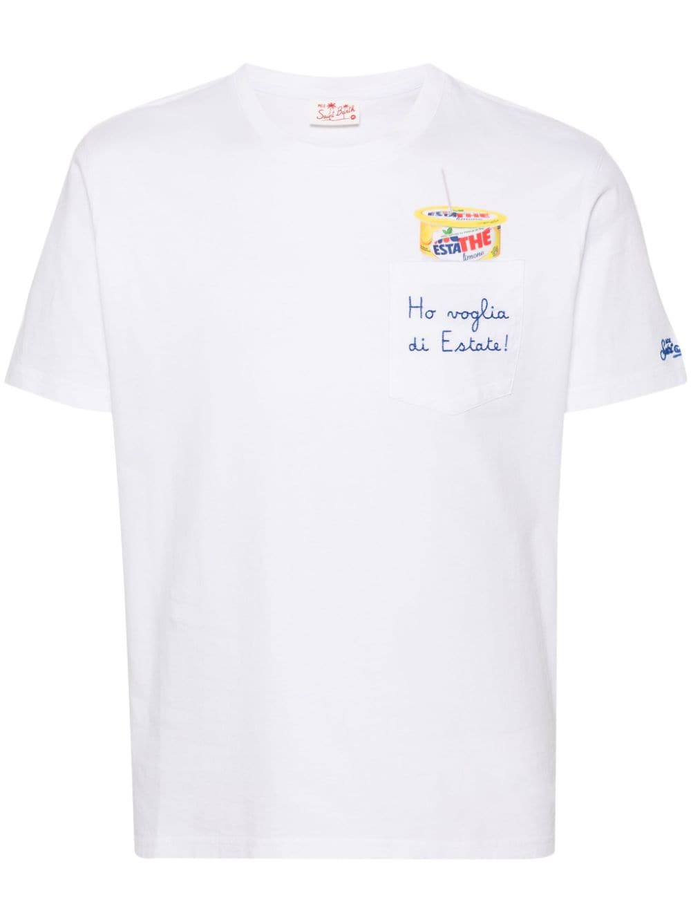 Mc2 Saint Barth X Estathe Austin Cotton T-shirt In White