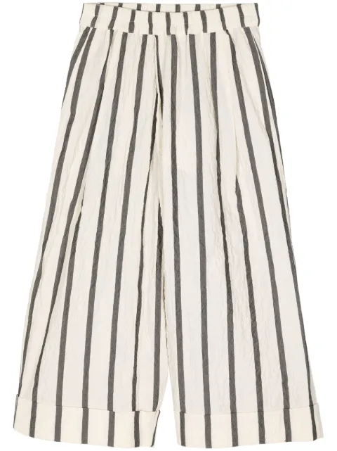 Toogood pantalones capri con motivo de rayas