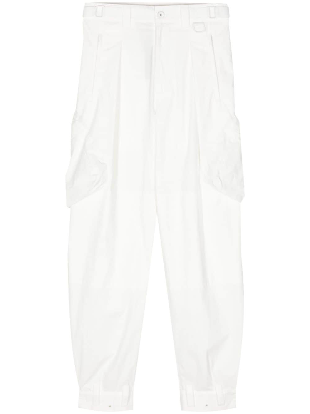 Shop Hyein Seo Pleated Cargo Trousers In White