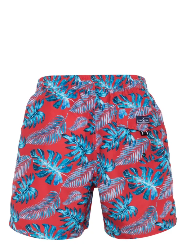 Hackett leaf print Swim Shorts Red FARFETCH PH