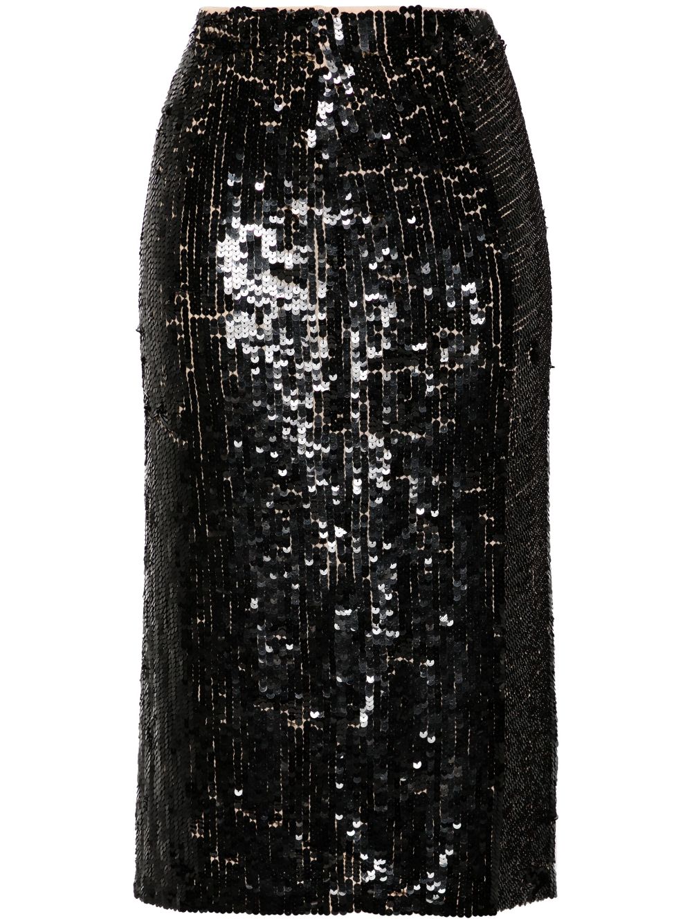 sequined midi skirt