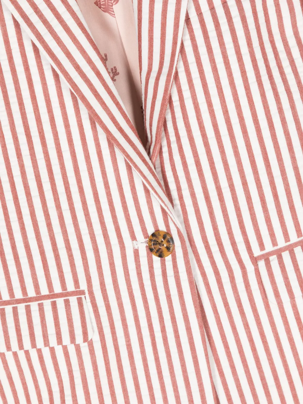 Scotch & Soda Seersucker blazer met enkele rij knopen Wit