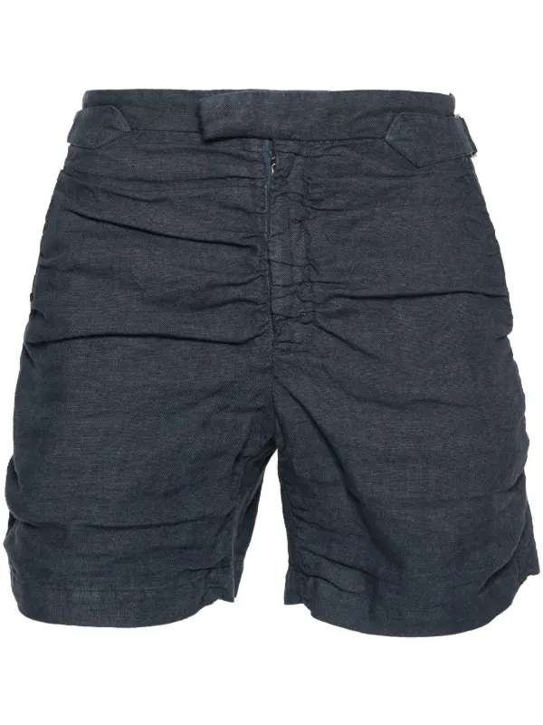 Vivienne Westwood Crewe Linen Shorts Blue FARFETCH OM