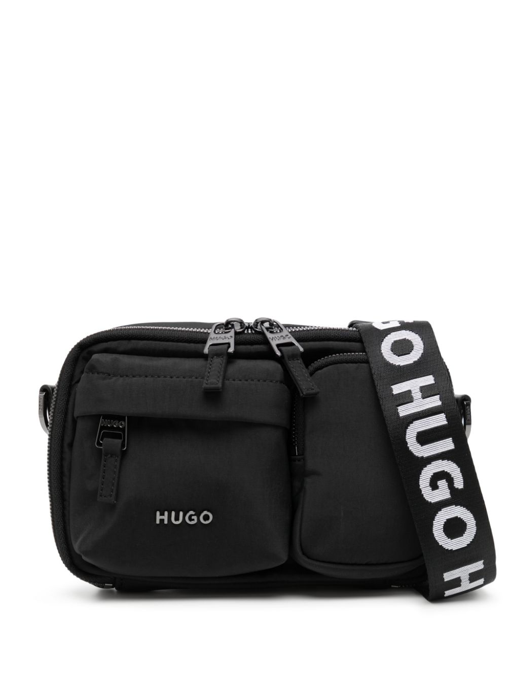 Hugo Logo标牌邮差包 In Black