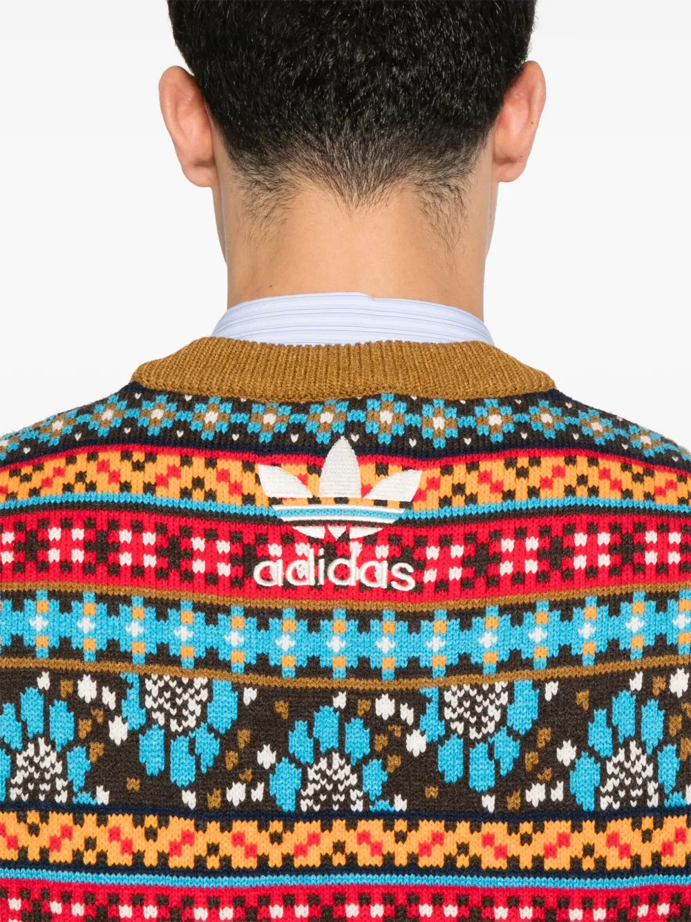adidas x Wales Bonner intarsia gebreide top Bruin
