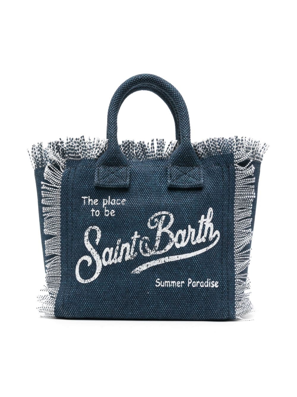 Shop Mc2 Saint Barth Mini Vanity Tote Bag In Blue