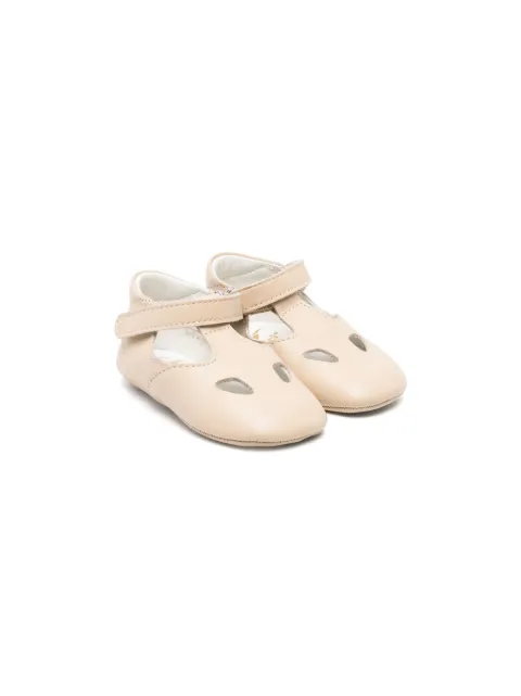 Gallucci Kids cut-out leather pre-walkers