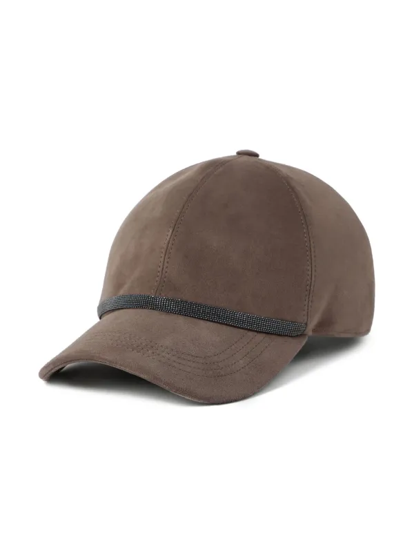 Brunello Cucinelli Suede Cap Brown FARFETCH GE