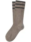 Brunello Cucinelli stripe-detailing socks - Brown