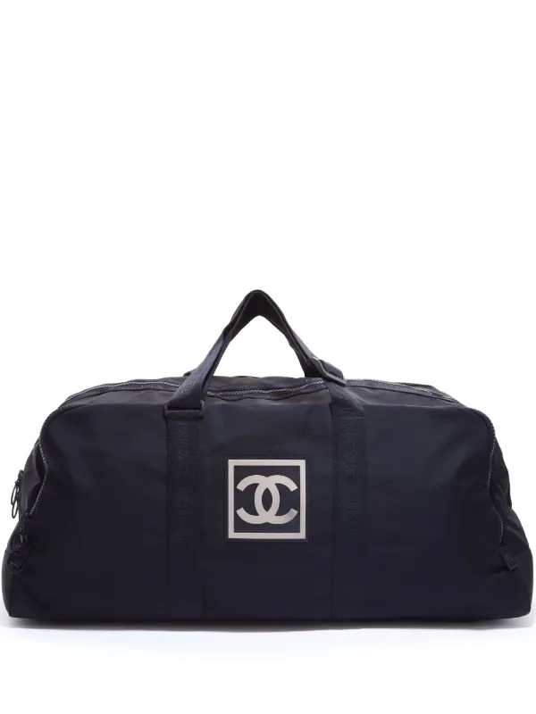 CHANEL Pre Owned 2002 2003 Large Sports Line Duffle Bag Black FARFETCH