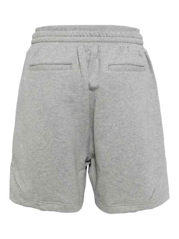 C2h4 melange effect Cotton Track Shorts Grey FARFETCH CA