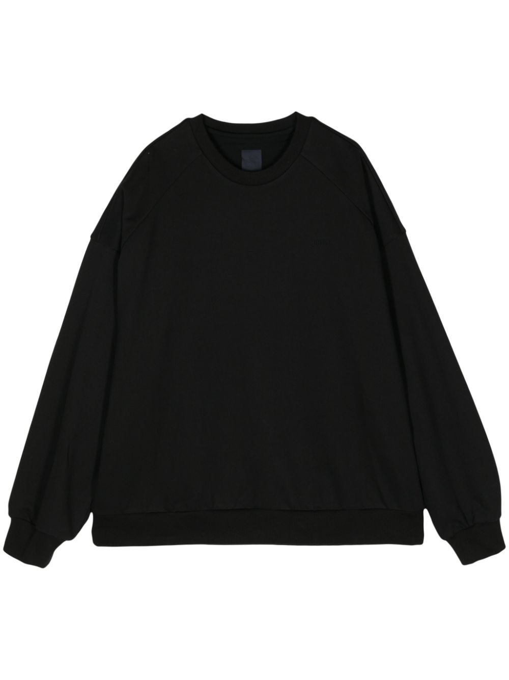 Juun.J embroidered-motif cotton sweatshirt Zwart