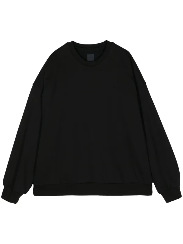 Juun.J embroidered motif Cotton Sweatshirt Black FARFETCH