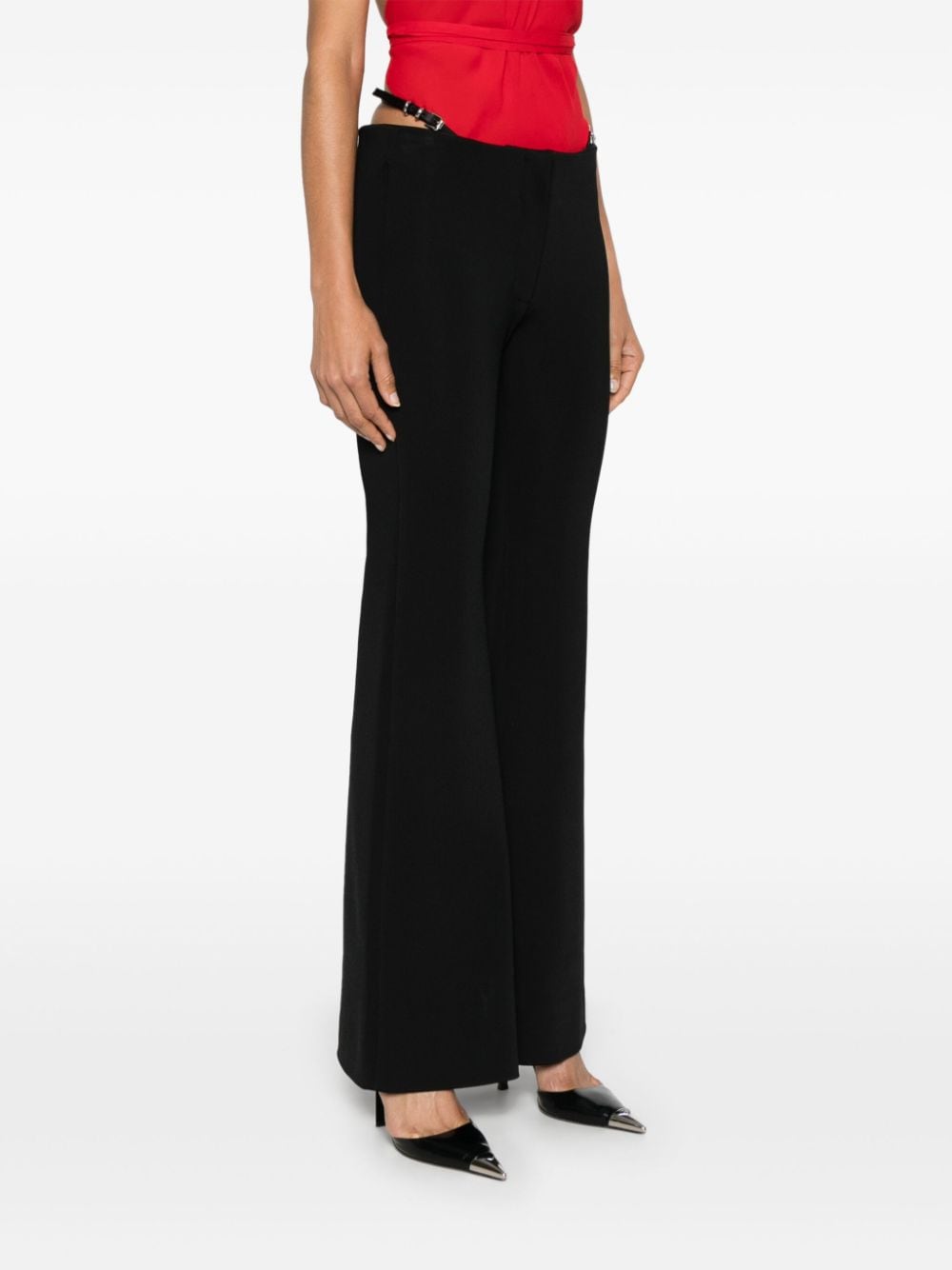 GIVENCHY VOYOU BELTED FLARED TROUSERS 