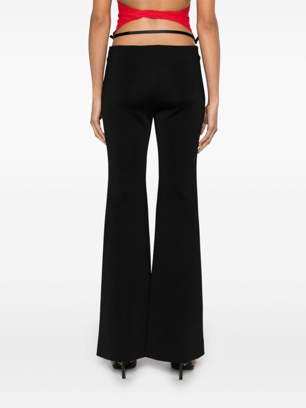 GIVENCHY VOYOU BELTED FLARED TROUSERS 