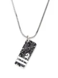 Christian Dior Pre-Owned silver plated Trotter plate necklace