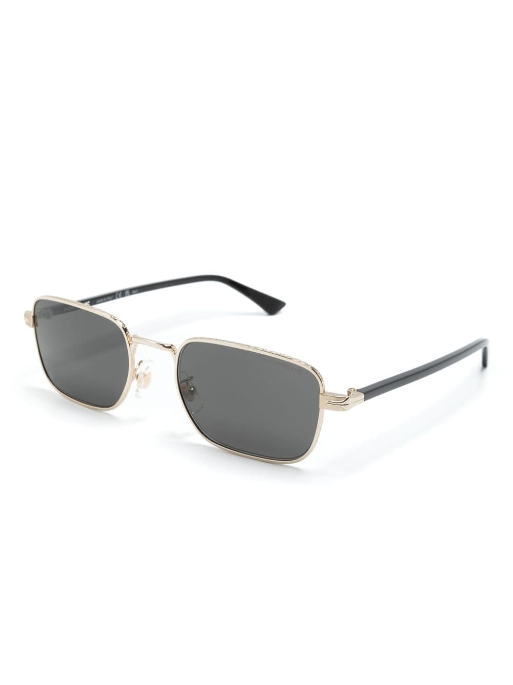 Shop Montblanc 0339 Rectangle-frame Sunglasses In Green