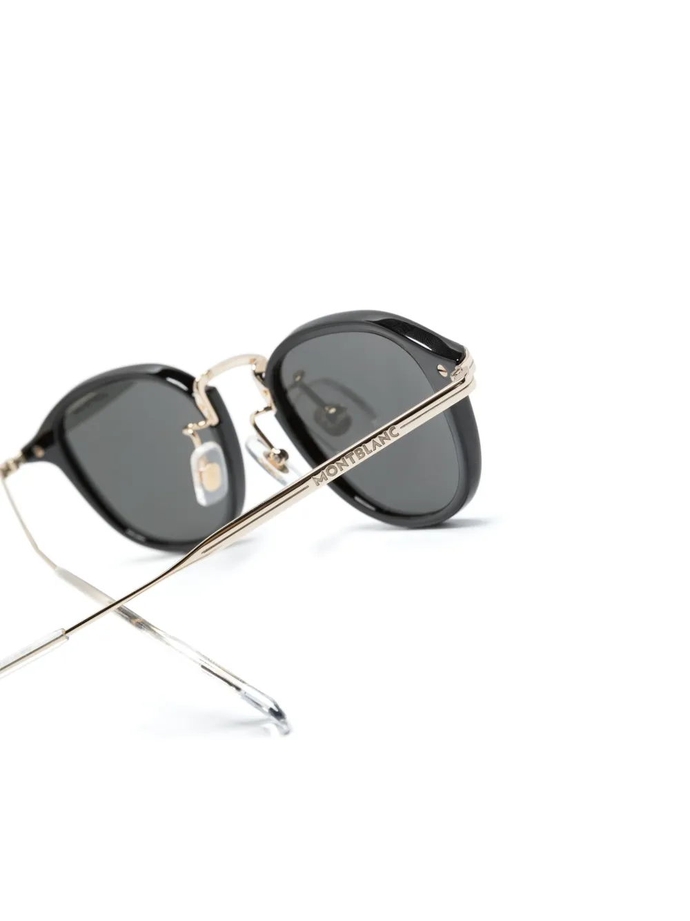 Shop Montblanc 0336 Square-frame Sunglasses In Black