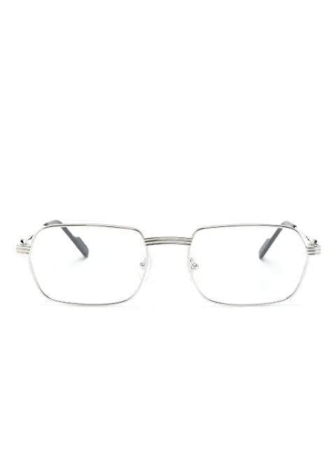 Cartier Eyewear polished rectangle-frame glasses