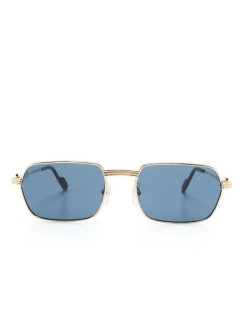 Cartier Eyewear polished rectangle-frame sunglasses