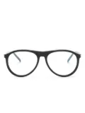 Saint Laurent Eyewear logo-engraved pilot-frame glasses - Black