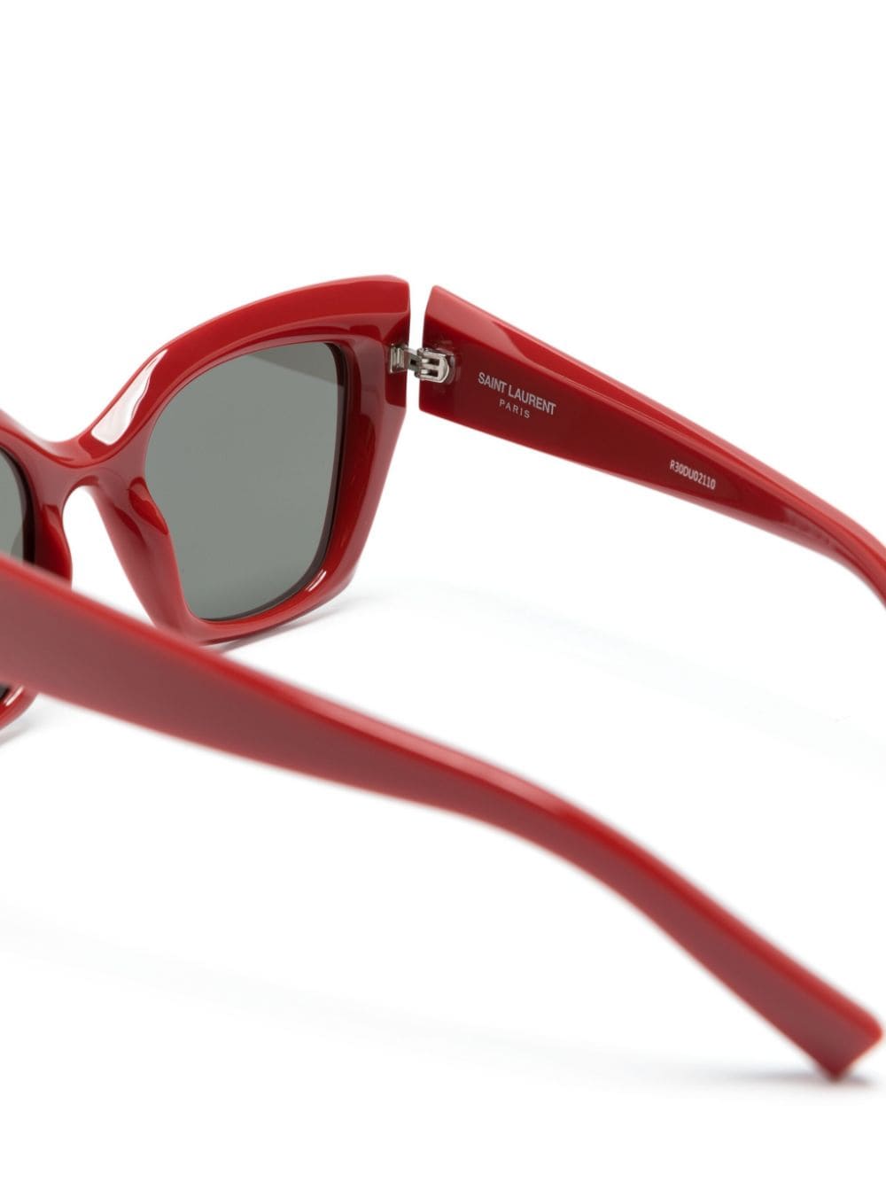 Shop Saint Laurent Sl 552 Oversize-frame Sunglasses In Red